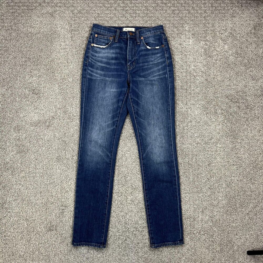 Madewell Jeans Womens 24 Blue The High-Rise Slim Boyjean High Rise Stretch Denim